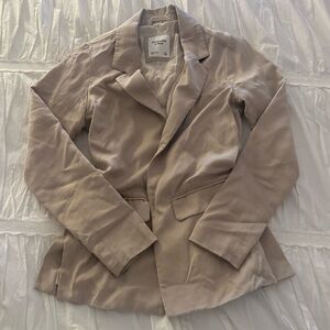 Abercrombie & Fitch Tan Oversized Blazer